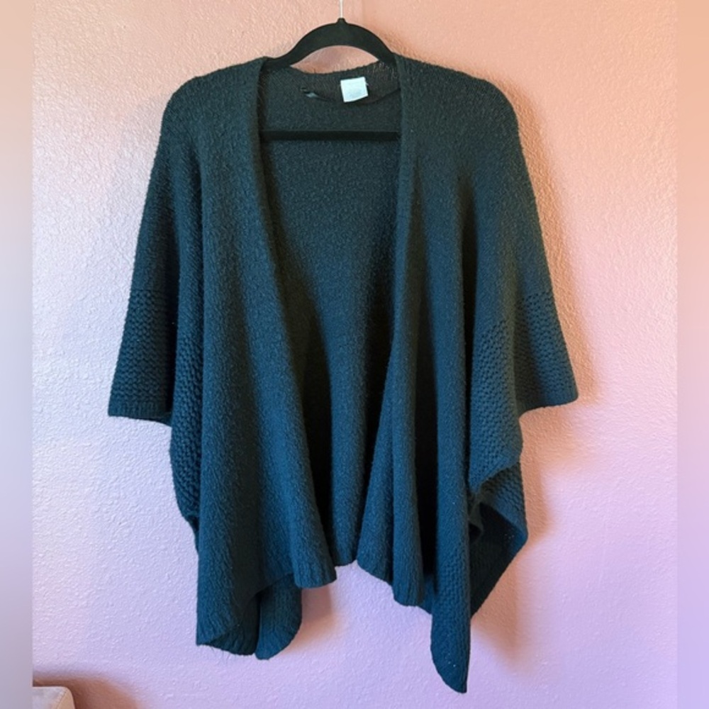 Cozy Black Knit One Size Fits All Cardigan